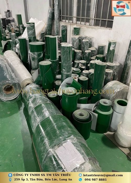 Dây băng tải PVC xanh